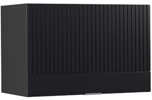 Vicco Hängeschrank Fame-Line, Schwarz gestreift, 60 cm | MDF-Front · Soft-Close · Tiefe – 34,1 cm · Metallgriffe · 1 Einlegeboden