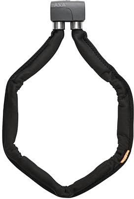 AXA Foldable 8-100 Faltschloss – Länge 100 cm – Stahlglieder 8 mm – Sicherheitsstufe 10 – Inkl. Halterung – Mit 2 Schlüsseln, Schwarz