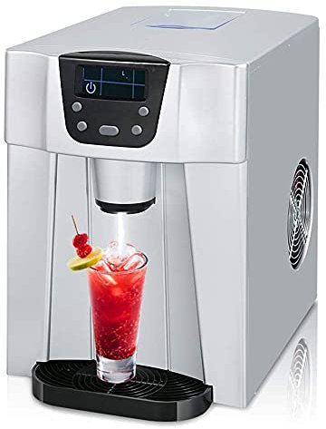 LYDBMYT Ice Maker 2 in 1, Macchina per Il Ghiaccio da banco, Produce 36 libbre di Ghiaccio in 24 Ore, pronta in 6 Minuti, Display a LED, Perfetta per casa/Cucina/Ufficio/Bar