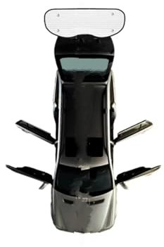 Couverture Pare-Brise pour Ford pour S-Max MK1 pour Smax Pare-Brise Fenêtre Voiture Pare-Soleil Protection UV Réflecteur Pare-Soleil Pare-Soleil Automatique Pare Brise Soleil Voiture(Rear Windshield)