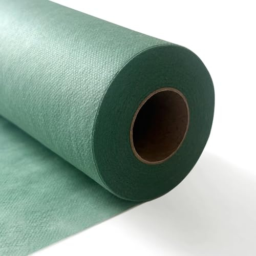 Longing Home Tischläufer Tischband 30 cm x 25 m, 30g/㎡, Eukalyptus Grün | Einweg Tischdecke Vlies Rolle, stoffähnlich - ideal für Hochzeit, Geburtstag, Taufe, Kommunion, Einschulung, Party & Deko