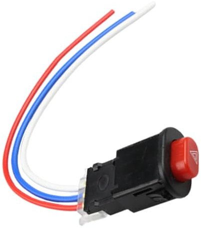 Ciieeo Interruptor Doble y Material ABS de Luz de Emergencia Botón Resistente de Alta Dureza para Señalización Segura para Motocicleta y Scooter Eléctrico