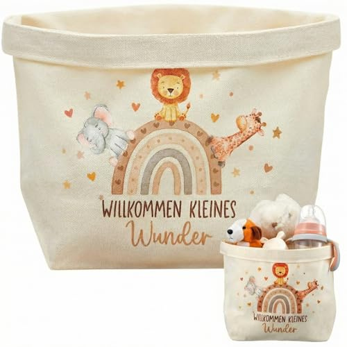 Xuniea Babygeschenk Windeltasche, Elefant, Löwe, Giraffe | Windeltorten mit Aufdrucken, Kreatives Geschenk zur Geburt für Babytaufe, Babyparty, Neugeborenen