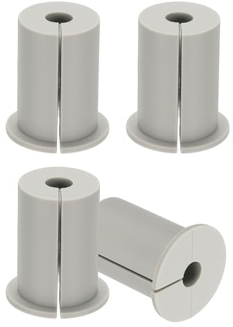 PATIKIL Wall Grommets for Cables 1, 4 Pcs Cable Routing Kit Silicone Hole Grommet Feed Through Bushing for Ethernet Accessories with 0.33 (8.5mm) Hole, Gray