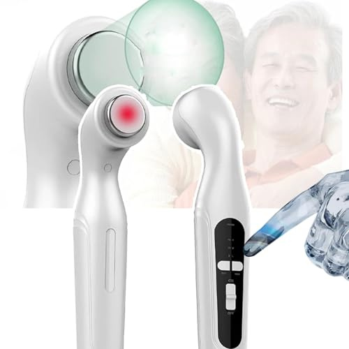 Appareil de thérapie par ultrasons portable 1-3 MHz professionnel avec minuterie de 15 minutes, 3 niveaux d'intensité, zone de traitement de 4 cm², protection contre la surchauffe à 42 °C, blanc