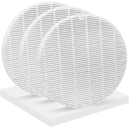 Slirceods Air Filter Compatible with MelodySusie HPro/SProR Nail Dust Collector Replacement Filter,(3HEPA+60 Sheets Filter Paper)