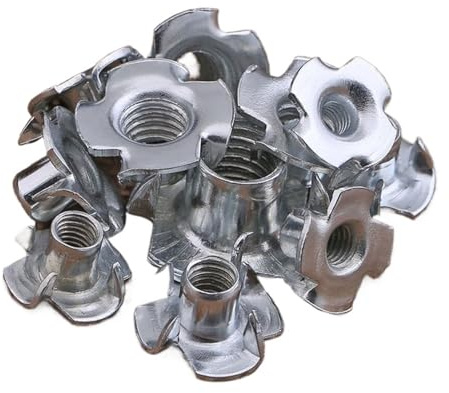 T-dadi, Dado a quattro griffe zincato M3 M5 M6 M8 M10 M12, dado for altoparlante, a T, a cieco, ferramenta for mobili(M3)