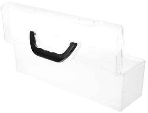 JOINPAYA Paint Brush Storage Box Easy to Clean Plastic with Handle Rectangular Large Capacity Organizer for Small Items and Artist Tools for Art and Painting Supplies