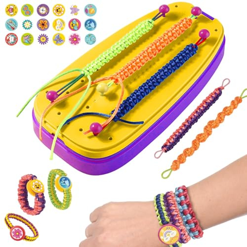KINDLUME Freundschaftsarmbänder Selber Machen, Armbänder Selber Machen Kinder, Bastelset Mädchen 8 Jahre, Armband Set Selber Machen, Kreativ Geschenk für Mädchen