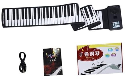 mophrati Tastiera elettronica per pianoforte arrotolabile a 88 tasti, strumento ben realizzato, dimensioni compatte, adatta per esercitarsi con la musica a casa. Tastiera per