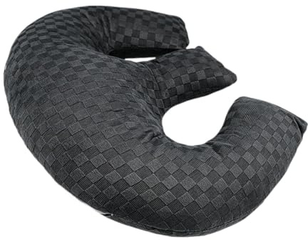 Milageto Beauty Chest Pillow, Breast Support Pillow Portable Body Relaxing, Comfortable, SPA Massage Chest Cushion Hollow for Travel, Black