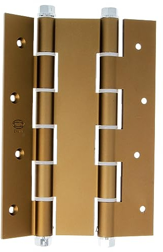 Amig - Bisagra de Acción Doble - 180 x 133 x 4 mm - Cantos Cuadrados - Cierre Automático y Regulación de la Potencia - Incluye Llave Allen - Puertas con 35 mm Espesor Máximo - Aluminio Bronceado