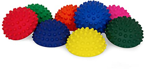 AFH Webshop 8er-Set | Therapie Balance Igel MINI | bunt | Durchmesser: 9 cm | Gymnastik Igel | Igelball