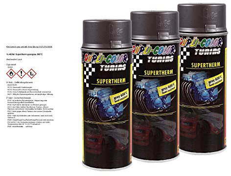 DUPLI COLOR 3x 400ml Supertherm gussgrau 600°C