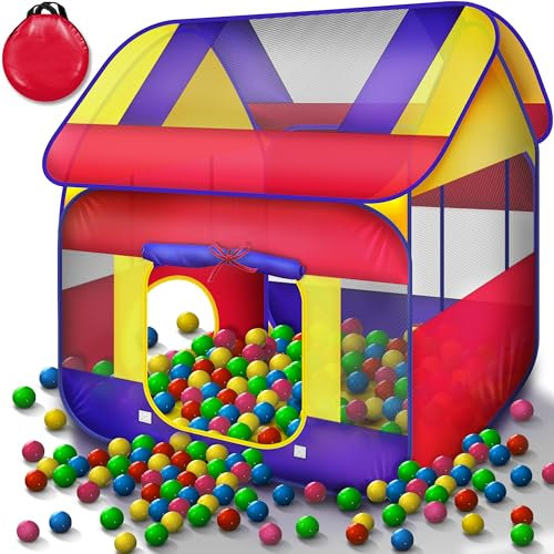 KIDUKU® Bällebad XXL + 300 Bälle + Tasche Spielhaus Babyzelt Spielzelt Kinderzelt ideal für dinnen und draußen