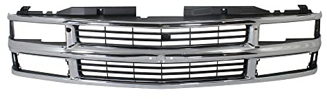 Garage-Pro Front Grille Assembly For 1994-1999 Chevrolet C1500, C1500 Suburban, Truck Grill Chrome Shell, Painted Black Insert, Plastic