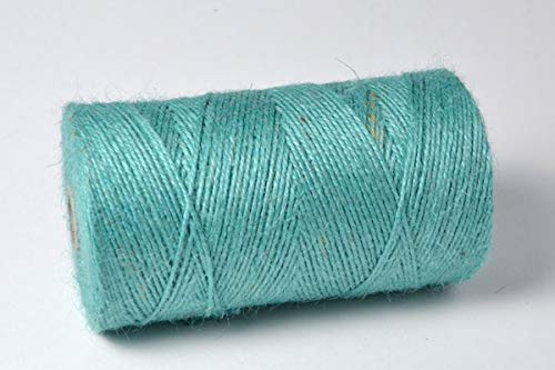 EVERLASTO Cordeles de Yute de Colores, bobinas de 1 kg, Algodón, Aguamarina, 2 mm, 600