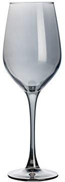 CreaTable, 21348, Serie SHINY Graphit, 4-teiliges Gläserset, Weinglas, spülmaschinen-und mikrowellengeeignet, Made in Europe, Glas, 35 centiliters, Klar