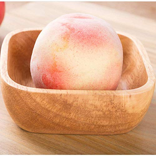 N A Ensaladera De Madera De Goma Simple Placa De Fruta Pequeña De Madera Sólida Plato De Fruta Seca Plato De Postre Tazón De Madera Ensaladera