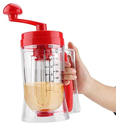 Distributeur de pâte à crêpes et cupcakes, mélangeur de distributeur de mélangeur de pâte Manua, outil de cuisson pour cupcakes, gaufres, mélange de muffins, crêpes,
