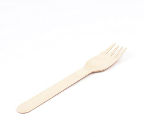 2000 Stück Holzgabel, 16 cm Einmalbesteck Holz Gabel Holzgabeln Holzbesteck