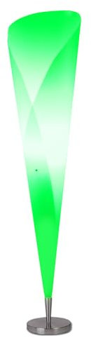 Stehleuchte mit RGB Farbwechsler Standleuchte mit Fernbedienung dimmbare Stehlampe, Nickel matt, 1x E27 LED, BxH 35x143,5cm, Wohnzimmer Schlafzimmer Diele