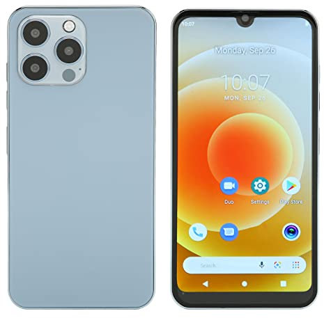 I13pro Max Android Smartphone ohne Vertrag, 6,1 Zoll HD Großbild Handy, 4 GB RAM 128 GB ROM, 4G Netzwerk, Dual SIM Handy, 8 MP + 16 MP Kamera, 4000 MAh (EU-Stecker)