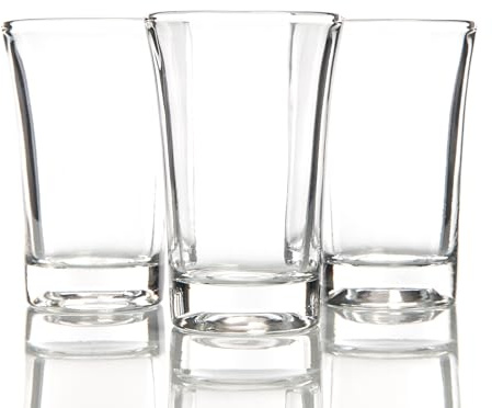 BigDean 24er Set Schnapsgläser 4cl Spülmaschinenfest Robuste Shotgläser | lebensmittelecht, aus Glas, standfest gegen Umkippen, Shot Gläser für Wodka, Ouzo, Sambuca, Tequila