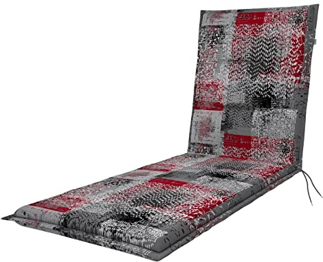 Doppler Auflage Sunlounge Spot Muster Abstrakt I Gartenliege-Polster 195x60x5cm aus Baumwolle & Polyester I Liegestuhl-Auflage weich & bequem I Liegenauflage zum Festbinden an Rollliege