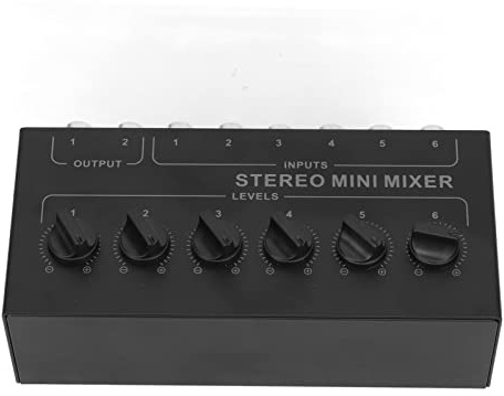 Goxlr Mixer Mixer Audio Behringer Mixer Mini Mixer Stereo 6 Canali Controllo Volume Indipendente Interfaccia Audio Passiva Portatile per PC CD Laptop