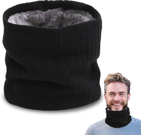 IKKAB Winter Halsschlauch Herren,Fleece Gesichtsschal Loop Herren Ski Fleece Fleece Loop Schal,Warmer Winterschal,FüR MäNner Frauen Outdoor Motorrad Fahrrad Indoor AktivitäTen Winddichte Herre Schal