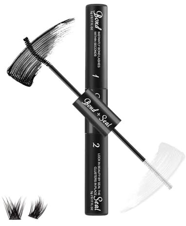 Lash Bond and Seal, Individual Lash Glue for Clusters,Cluster Lashes Glue for DIY Eyelash Extensions Adhesive Strong Hold 48-72 Hours Waterproof