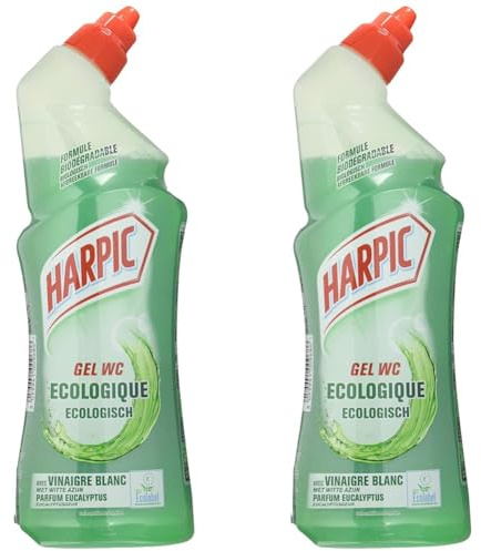 Harpic gel WC Ecologique au Vinaigre Blanc - Détartrant - Nettoyant WC 750 ml (Lot de 2)