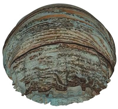 Wasserdichte Duschhaube mit Retro-Planken-Print, doppellagige wasserdichte Duschhaube, wiederverwendbare Duschhaube