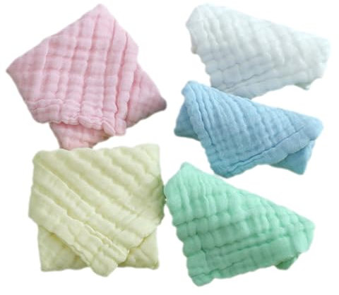 SAFIGLE 5 Piezas Toalla Infantil Toallita Cara Cuerpo Comodo Toalla De Cara De Baño para Bebé Paño para Bebé Paños De Muselina Niño Suave Bata De Baño Algodón
