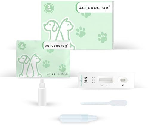 2 Accudoctor Schwangerschaftstest Frühtest für Hunde Frühtest Relaxin RLN Schnelltest für Hundezüchter und Tierärzte - Schwangerschaftstest Hund Hunde Dog Pregnancy test for dogs