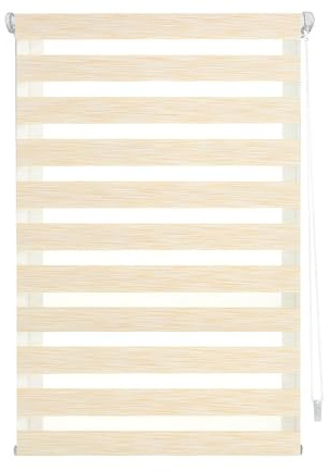Blindecor Indus Luxury Sin Herramientas | Estor Lino 72 x 180 cm Noche y Día Sin Taladrar | Tamaño de la Tela 69 x 175 cm | Estor Ventana abatible