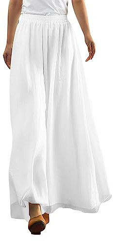 Palazzohosen Damen Strechhosen Für Damen Hose Viskose Damen Hosen Sommer Damen Leicht Palazzo Hose Damen Elegant Baggy Hosen Damen Musselin Hose Damen Lang Plissee Hose Damen Lang Boho Hose Damen