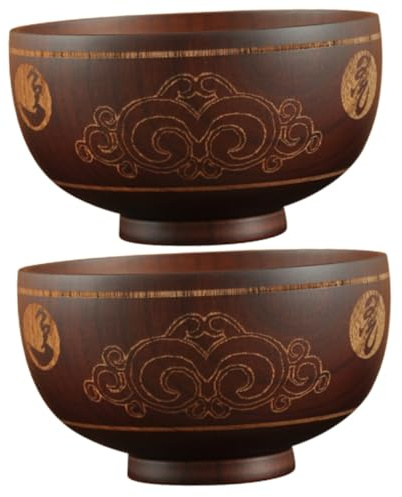 LABRIMP 2pezzi Ciotola Vintage Design Intagliato Per Insalate e Alimentare Decorativo Per e