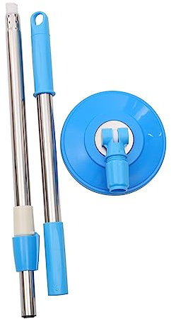 IWOWHERO Manche de Balai Rotatif Accessoire en Acier Inoxydable Poignée Télescopique Légère et Design Gain de Place pour Vadrouille à Usage Domestique ou Bureau