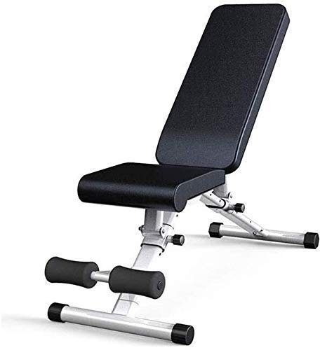 PUFAHAU Hantelbank, Hantelbank, multifunktional, verstellbar, Fitnessstuhl, Langhantel, Flachbank, Sit-Up-Brett, Sport, Gesundheit(A)