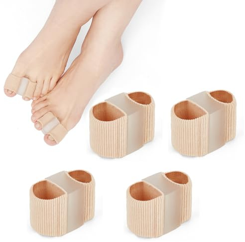 QEEROYO 2 Paires Correcteur Hallux Valgus Fibres de Gel, Redresseur Orteil & Écarteur Orteil, Séparateurs d'Orteils, Correction d'orteils en Fibre de Gel pour Hallux Valgus, pour Homme et Femme