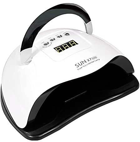 Cpolebev 180W Lampe à Ongles SUN X7 MAX 57LED Lampe UV PhotothéRapie Vernis à Ongles SèChe-Lampe Lampe Professionnelle Automatique pour Manucure-Prise EuropéEnne