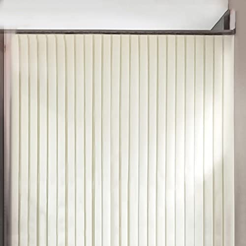 Lamellenvorhang-Set für Küche & Zuhause, blickdichte weiße PVC-Streifen, 185 mm Breite, Sichtschutz, 3,0 m Höhe, einfache Installation, langlebiges und stilvolles Design.