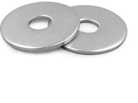 LDHNFBYV 50/100 Pezzi M6/M8 Rondelle Piatte Grandi in Acciaio Inossidabile 304 Rondelle Metalliche Grandi(M6 12 1.5mm-50pcs)