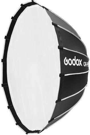 Godox QR-P90T 90cm Parabolic Softbox Bowens Mount | Quick-Release Collapsible Design for Pro Photographers & Filmmakers | Soft Uniform Lighting, Ultra-Compact, 2-Layer Diffusion