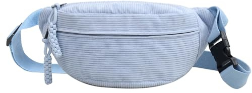 Bauchtasche Cord Umhängetasche Cord Modische Hüfttasche Freizeit Sport Hüfttaschen Crossbody Bag Blau mit Schultergurt Einstellbar Unisex für Damen, Herren