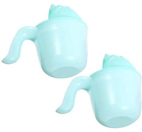 WEKAMOS 2pcs Baby Bath Rinse Cups for Shampoo and Hair Wash, Easy to Hold Pp Material Adorable Shape, Comfortable Using Experience, for Bath Time Rinse