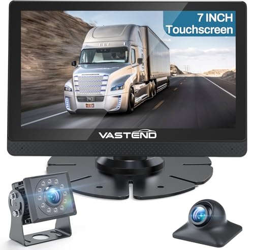 VASTEND Rückfahrkamera Set, 7 Zoll AHD 1080P Rückfahrkamera Kabel mit Touch Monitor, IP69 wasserdichte, Super Nachtsicht, Toter Winkel Warnung, für Auto, Wohnmobil, Wohnwagen, LKW(VL-BSD-7A)