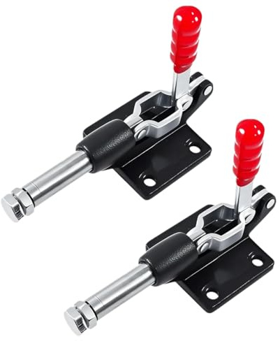KangTeer Heavy Duty Push Pull Toggle Clamp 2-Pack, 500 Lbs Capacity 32mm Stroke, Vertical Arm Clamp for Welding, Jigs & Woodworking